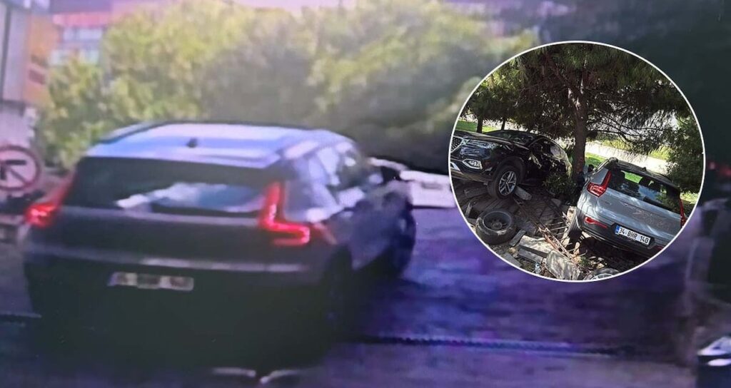 istanbulun gobeginde otoparktan cikan surucu ortaligi birbirine katti yx8CgkTK