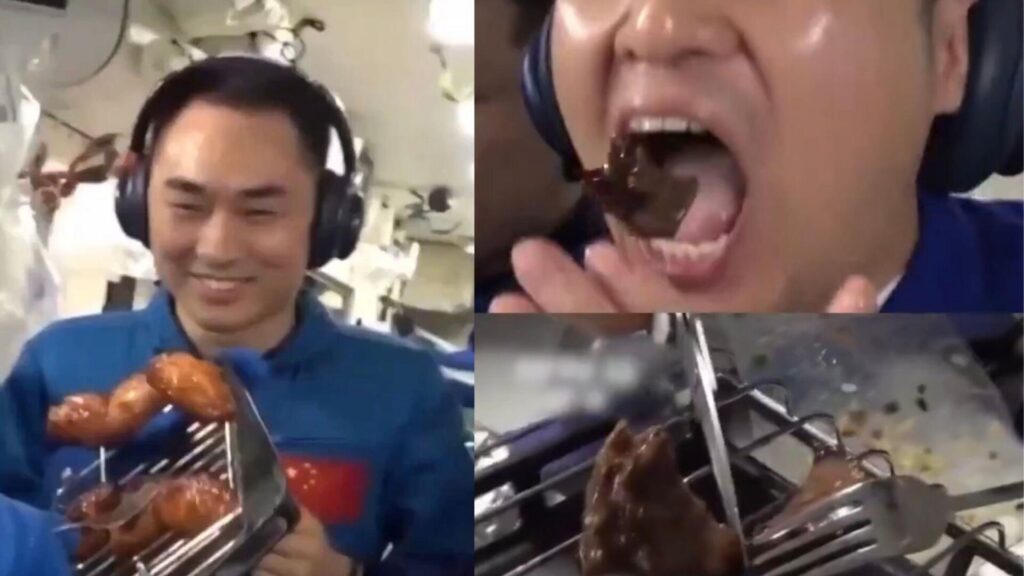 uzayda mangal yapildi taykonotlar uzayda ilk kez izgara et ve tavuk pisirdi u4B1BxOe.jpg